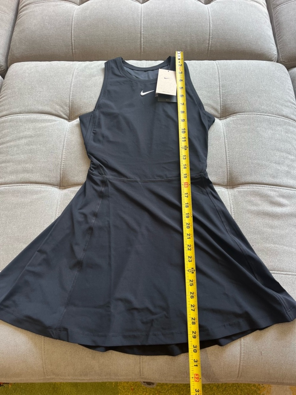 NWT $85 Nike Victory Women's Dri-FIT Tennis Dress Tight Fit XS Black No Shorts - Picture 4 of 6